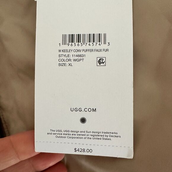 Ugg Keeley Long Puffer Coat Women’s XL 2-in-1 convertible $428 New - Picture 3 of 12